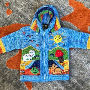 American Southside Knit Zip-up Jacket SZ: 9-18 Months